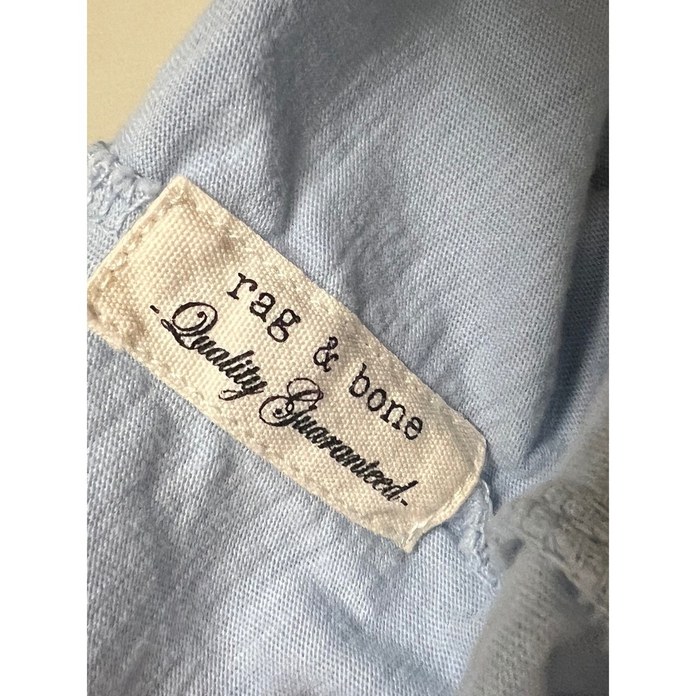 Rag & Bone New York Womens Blue Organic Pima Cotton Long Sleeve Tee Shirt Small - Picture 4 of 9